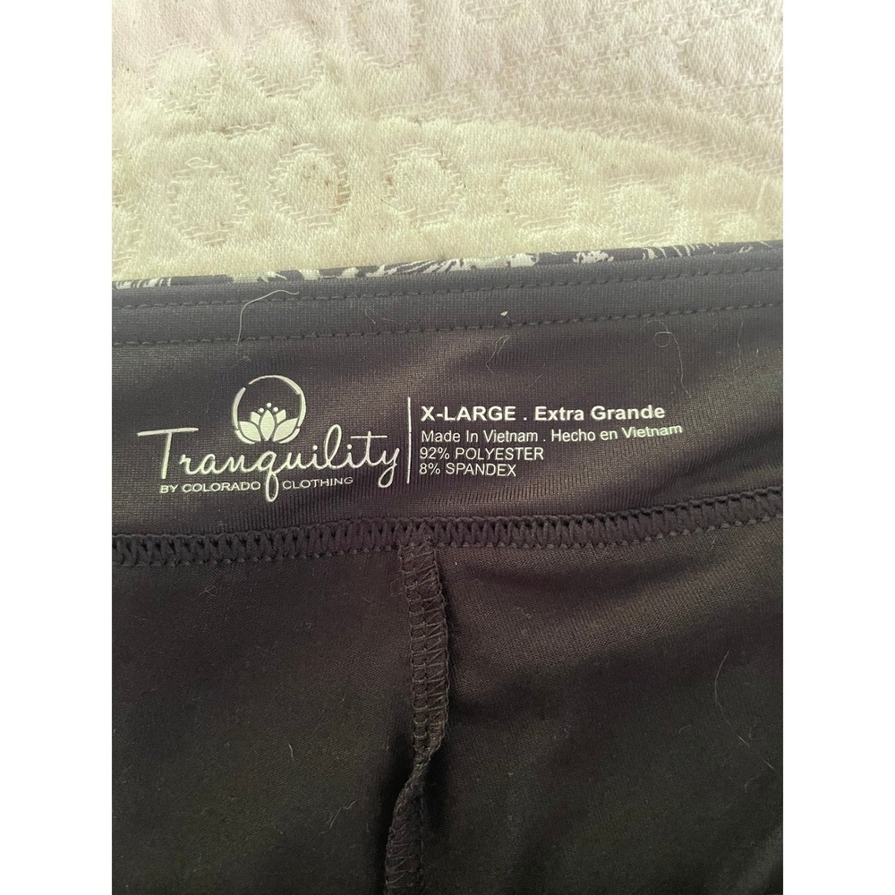 Tranquility by Colorado Clothing Floral Skort Black White Active Skirt XL - Picture 4 of 9